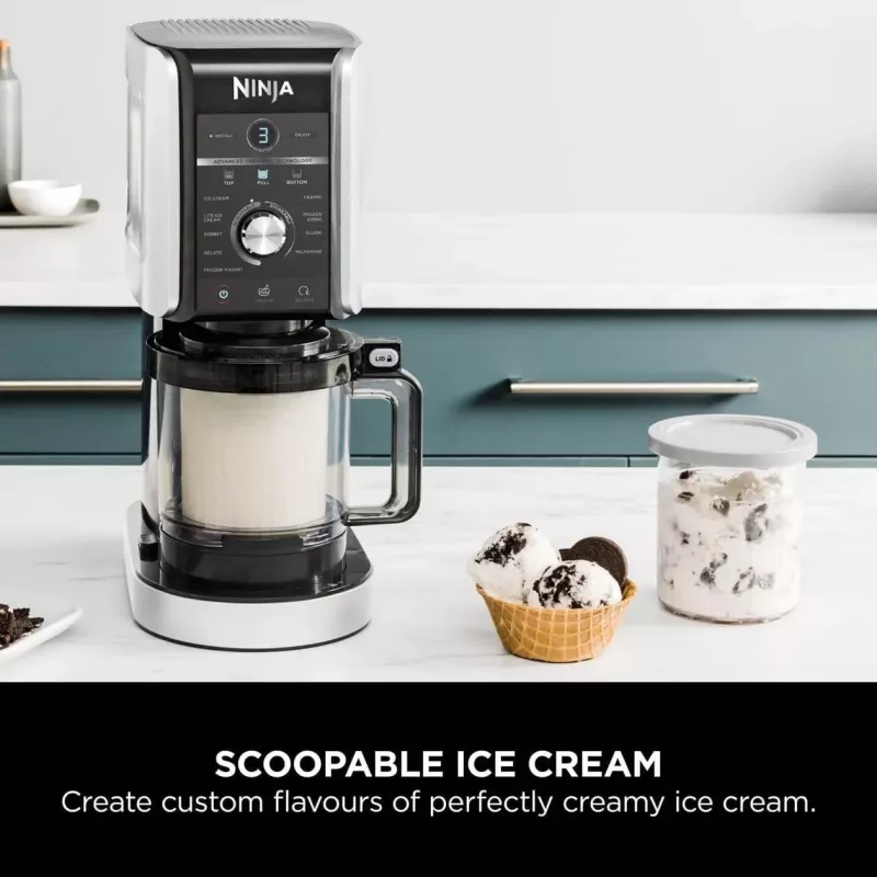 Ninja Creami Deluxe NC502CH, Ice Cream and Ice Maker, Juoda