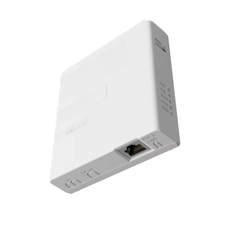 PoE maitinimo injektorius MikroTik GPEN21 su SFP palaikymu, Gigabit Ethernet (10/100/1000 Mbps), 2 RJ-45 prievadai, baltas, 12–57 V įvestis