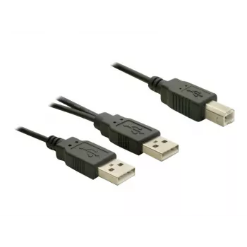 USB laidas DeLOCK USB-B/USB-A laidas 1 m juodas
