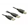 USB laidas DeLOCK USB-B/USB-A laidas 1 m juodas