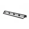 Patch panel 1U LANBERG PPUA-1024-B, 24 ports, Cat6a, U/UTP, 1U rack, depth 102 mm, metal, Juoda