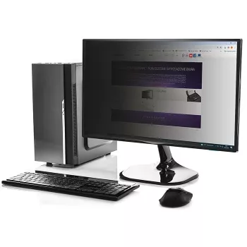 Privatumo filtras QOLTEC 51056 22 colių (55,9 cm) monitoriui, 16:10, 475×297 mm, permatomas