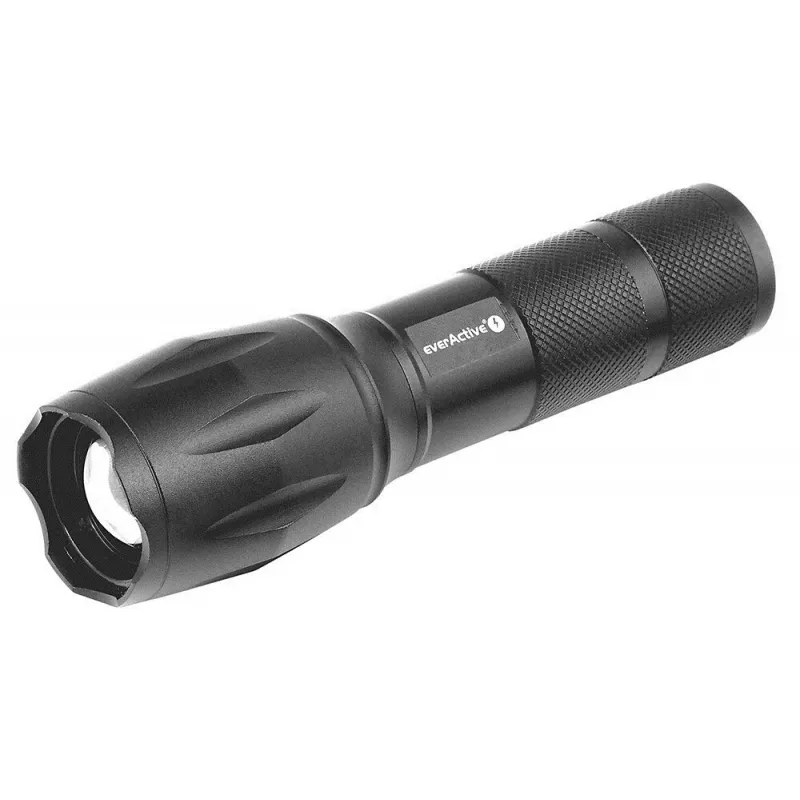 Žibintuvėlis everActive FL600 — 600 lm, 10 W, aliuminio korpusas, IPX4, 130 mm, 3×AAA, raudonas