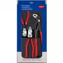 Knipex replių rinkinio galios paketas, kuriame yra 3 poliruoto plastiko termoformuotos dalys