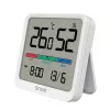 Patalpų temperatūros ir drėgmės jutiklis SAVIO CT-01/W, LCD ekranas, -10–55°C, 10–99%RH, baterija CR2032