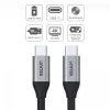 USB C į C duomenų ir įkrovimo laidas Unitek C14082ABK 1 m, USB 3.2 Gen 2 (10 Gbit/s), 100 W PD, juodas