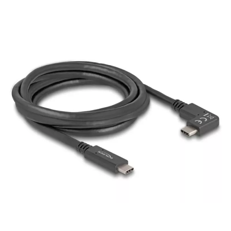 DeLOCK USB laidas USB Type-C kištukas į USB Type-C kištuką kampuotas 2m 5Gbps 4K PD 60W