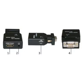 Microconnect MC-CONMVGAHM vaizdo signalo keitiklis