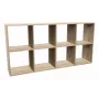 Knygų spinta Top e shop MALAX 2X4 SONOMA, Sonoma ąžuolas, 8 lentynos, 1470×300×750 mm