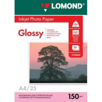 Lomond Photo Inkjet Paper Glossy 150 g/m² A4, 25 lapai