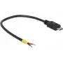 USB kabelis DeLOCK 0,15 m Micro-USB B juodas
