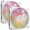 Ventiliatorius Corsair iCUE LINK RX140 MAX RGB 14 cm baltas 2 vnt. 300–1600 RPM