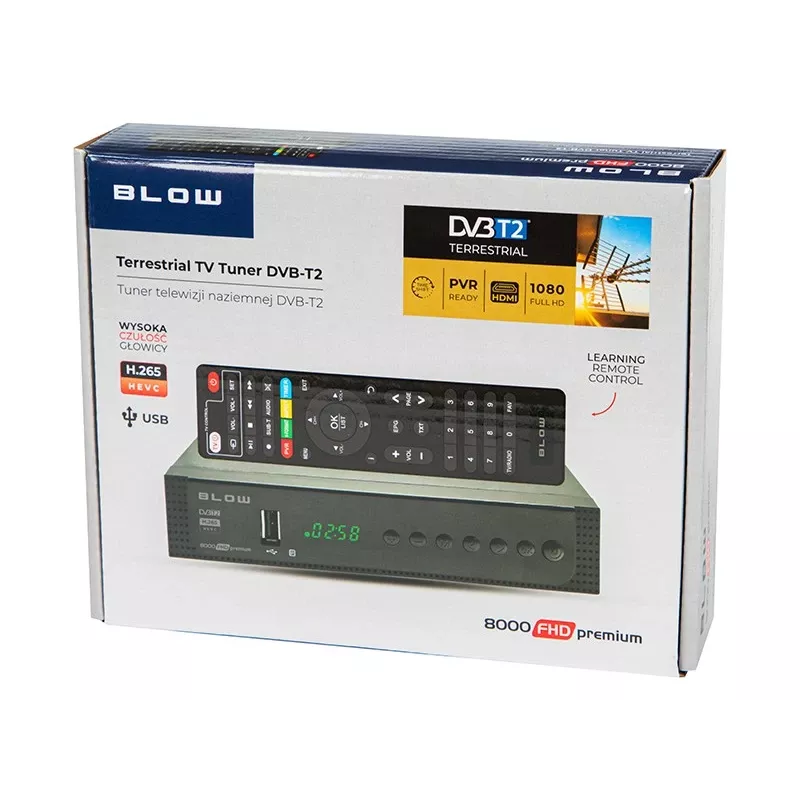 77-039# Dekoder Tuner Dvb-t2 Blow 8000fhd Premium