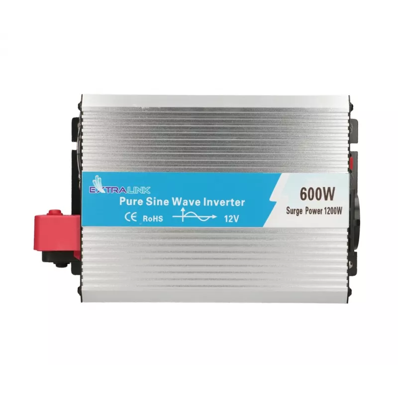 Įtampos keitiklis Extralink OPIP-600W 12V 600W gryna sinusinė banga