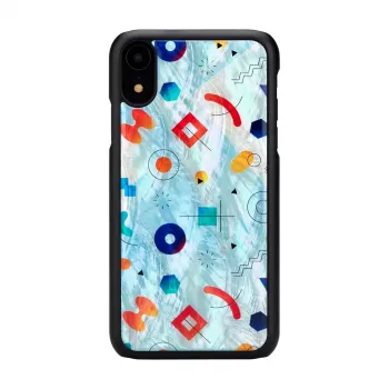 Apsauginis telefono dėklas iKins, skirtas iPhone XR — Juoda Poppin Rock dizainas
