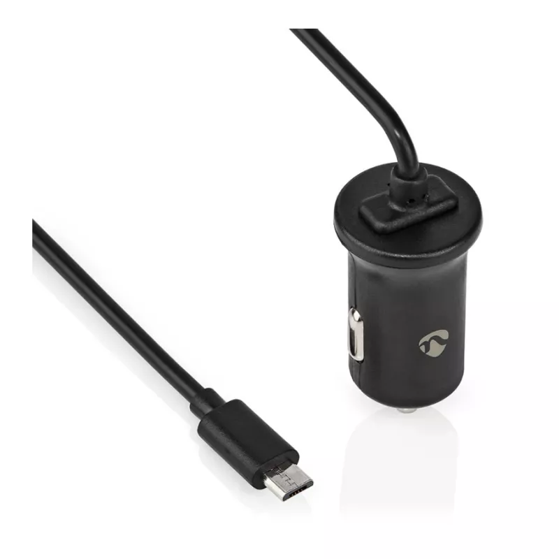 Nedis Auto-Charger 12 W 1x 2.4 A - Anzahl der Outputs: 1, Micro USB (Fixed) kabelis, Single Voltage Output
