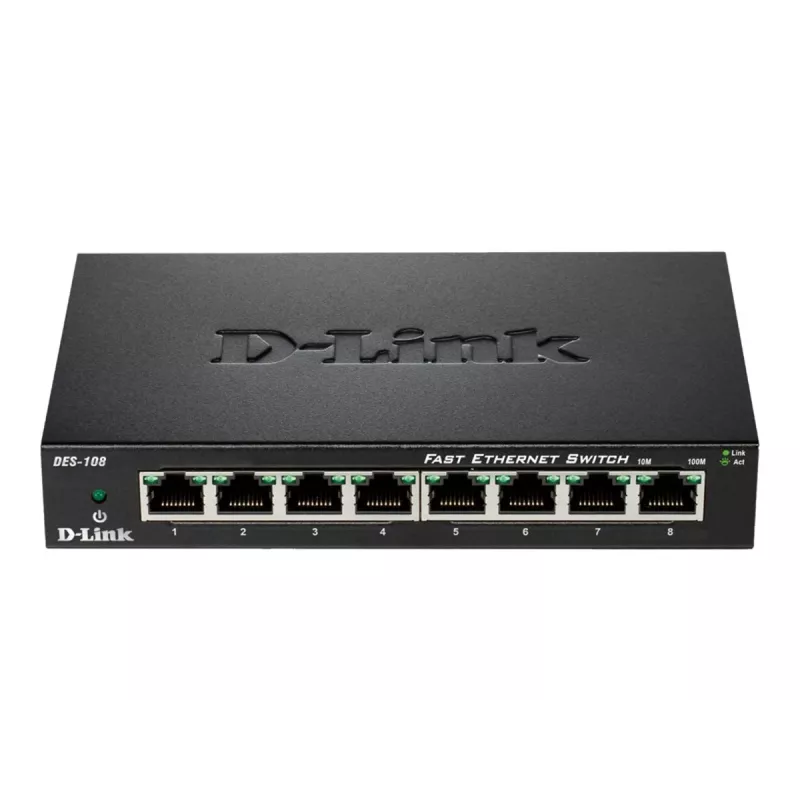 D-Link DES-108 Juoda