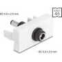 DC maitinimo prailginimo modulis DELOCK Easy 45 — DC 5,5×2,5 mm lizdas į DC 5,5×2,5 mm — modelis 90865