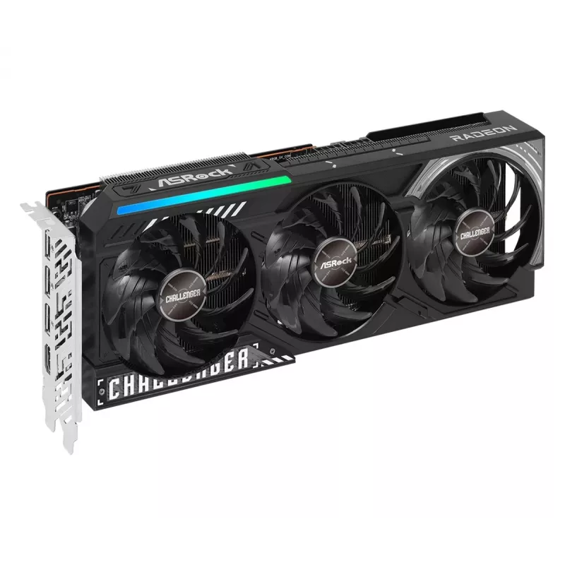 Vaizdo plokštė ASRock Challenger Radeon RX 9070 — 16 GB GDDR6, 256 bitų, PCIe 5.0, 3x DisplayPort 2.1a + HDMI 2.1b