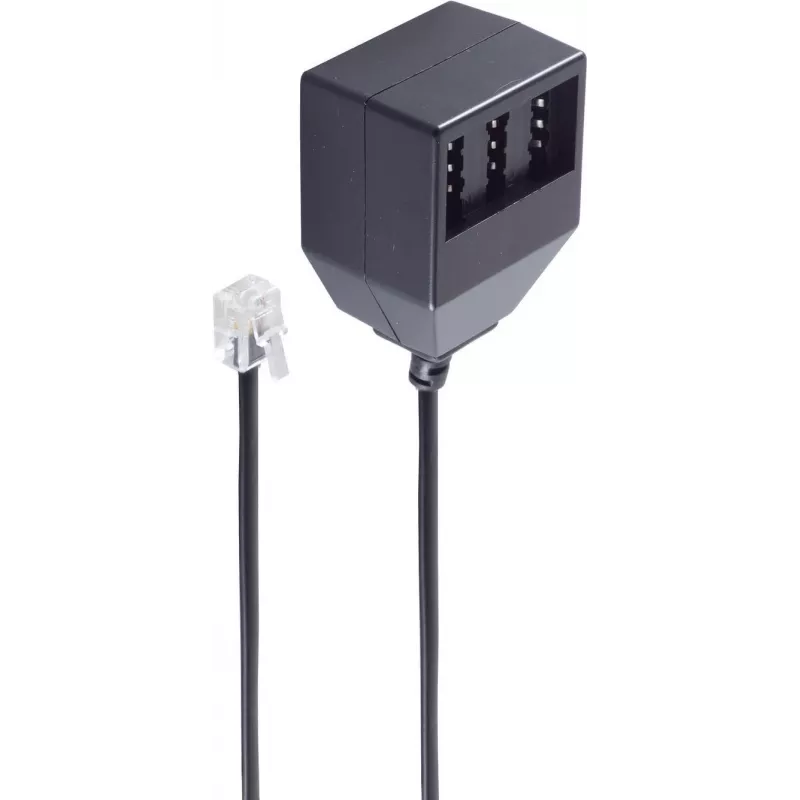 telefono kabelis ShiverPeaks BS71017-1 0,2 m Juodas