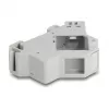 Snap-in Keystone Holder for DIN rail DELOCK 67043 — plastic, grounded, 60×88.2×21.5 mm, Pilka