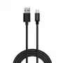 Savio CL-129 USB laidas 2 m USB 2.0 USB A USB C Juoda
