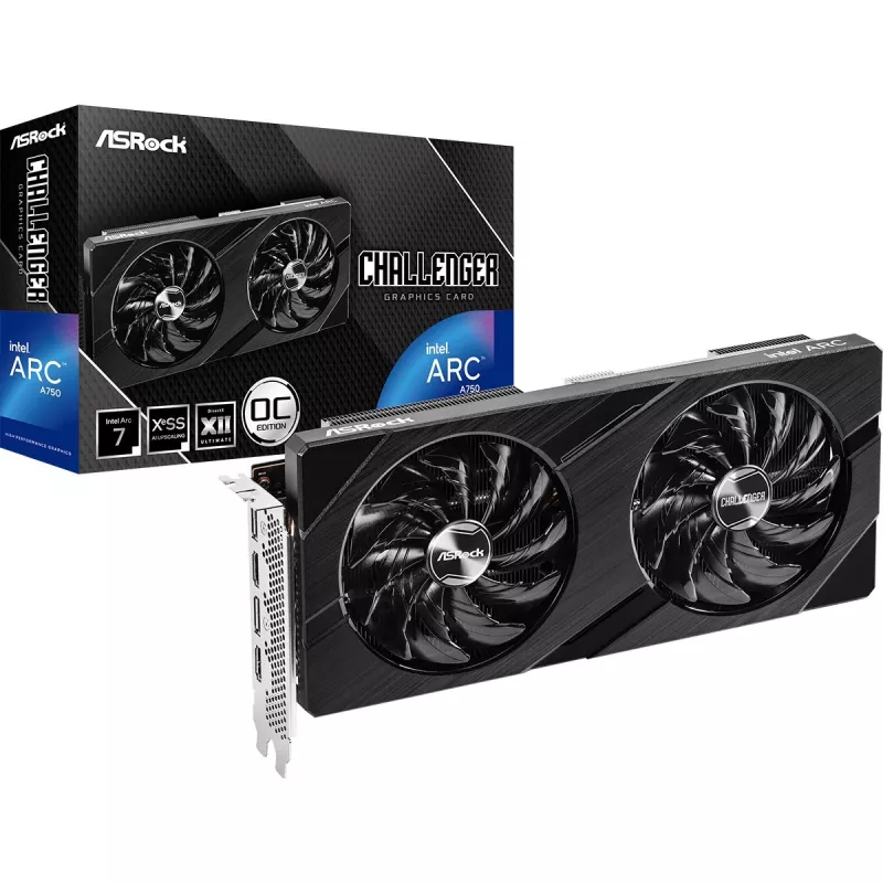 ASRock Challenger D Intel Arc A750 8GB OC vaizdo plokštė