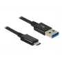 DeLOCK Premium - USB laidas - 24 kontaktų USB Type C (M) - į - 9 kontaktų USB Type A (M) - 1,0 m (USB 3.1 Gen2) - juodas (83983)