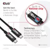 CLUB3D USB4 Gen3x2 Type-C dvikryptis kabelis 8K60Hz, Duomenys 40Gbps, PD 240W(48V/5A) EPR M/M 2m / 6.56ft