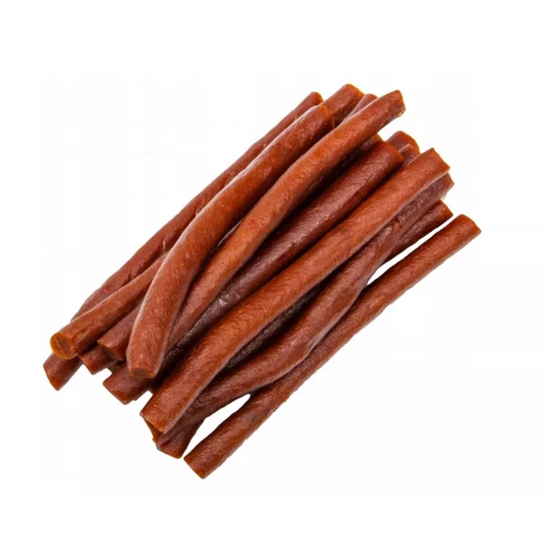Šunų skanėstai Hilton Soft Beef Sticks 500 g — minkšti jautienos dantų kramtukai suaugusiems šunims, 500 g pakelis