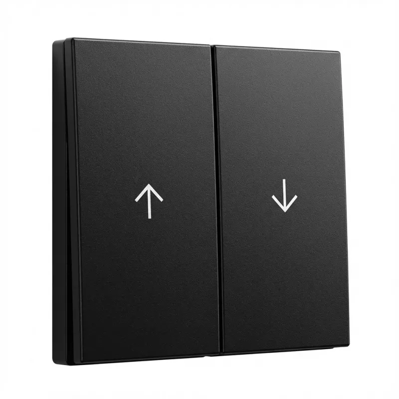 Dviejų padėčių jungiklis su rodyklėmis Gira System 55, modelis 3294005, juodas
