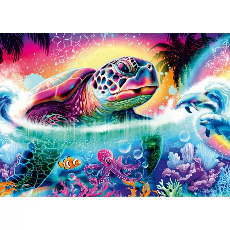 Dėlionė Schmidt Spiele Sheena Pike Neon Turtle — 1000 dalių