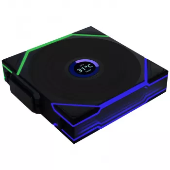 Ventiliatorius Lian Li 12TLLCD1W1B 12 cm Juodas 1 vnt. 0.2–2300 aps./min