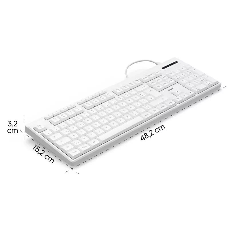 Laidinė klaviatūra Hama CK-200 USB, balta