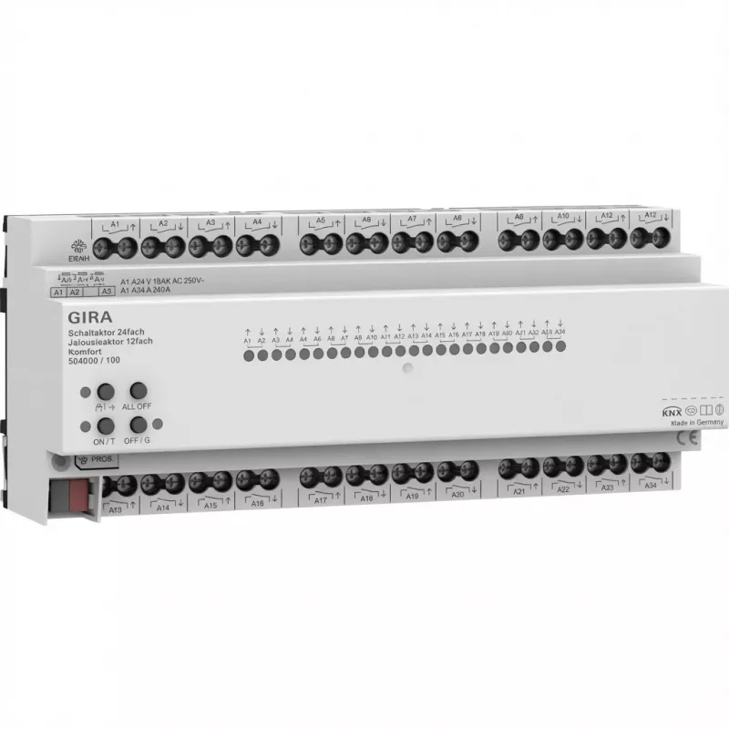 GIRA 504000 Schalt-/Jal.actuator 24f/12f 16 A REG Kmf KNX Secure