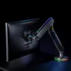 NanoRS žaidimų monitoriaus laikiklis 17-32 su RGB LED apšvietimu, stalinis laikiklis, reguliuojamas aukštis, pasukimas, pakreipimas, maks. 9 kg, VESA 75x75 / 100x100