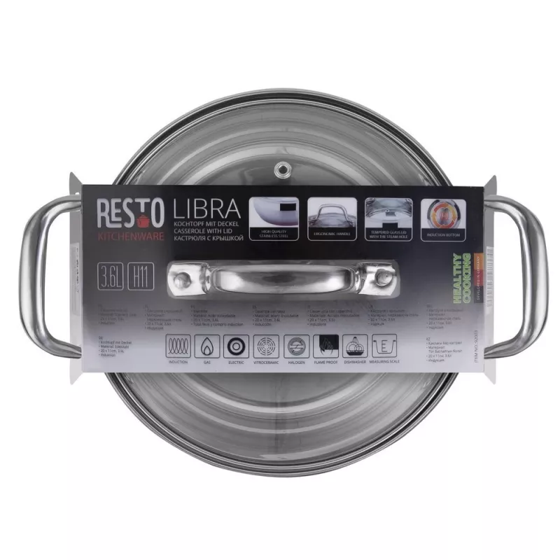 Resto Kitchenware Libra 3,6 l apvalus nerūdijantis plienas