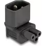 DeLOCK tinklo adapteris IEC 60320 - C14 į C5 kištukinis lizdas 2,5 A 90° juodas