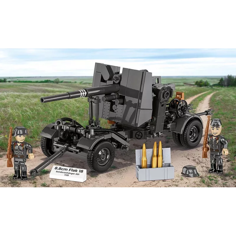 Konstruktorius Cobi Building Blocks 8.8 cm Flak su priekaba — 360 dalių