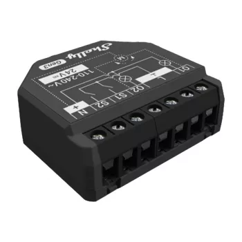 Shelly 2PM Gen3 WiFi Bluetooth valdiklis — 4 vnt. rinkinys, dviejų kanalų galios matuoklis