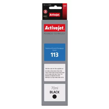 Suderinamas rašalo kasetė ActiveJet AE-113Bk — juodas pigmentinis rašalas, 70 ml, standartinė išeiga, skirta Epson 113 (C13T06B140)