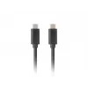 USB C į C kabelis LANBERG CA-CMCM-32CU-0018-BK USB 3.2 Gen 2, 1,8 m, juodas, 100 W PD, 4K vaizdas