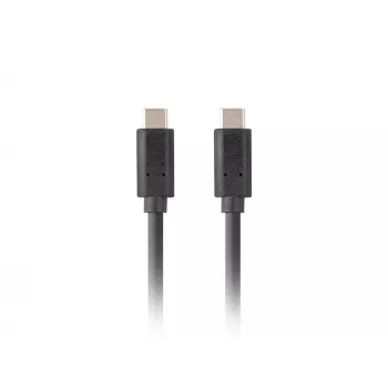 USB C į C kabelis LANBERG CA-CMCM-32CU-0018-BK USB 3.2 Gen 2, 1,8 m, juodas, 100 W PD, 4K vaizdas