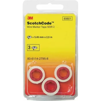 3M Scotchcode kabelių žymeklių papildymo ritinėliai, simboliai L1, L2, L3, N, įžeminimas, 5 ritinėliai (80-6114-2804-8)