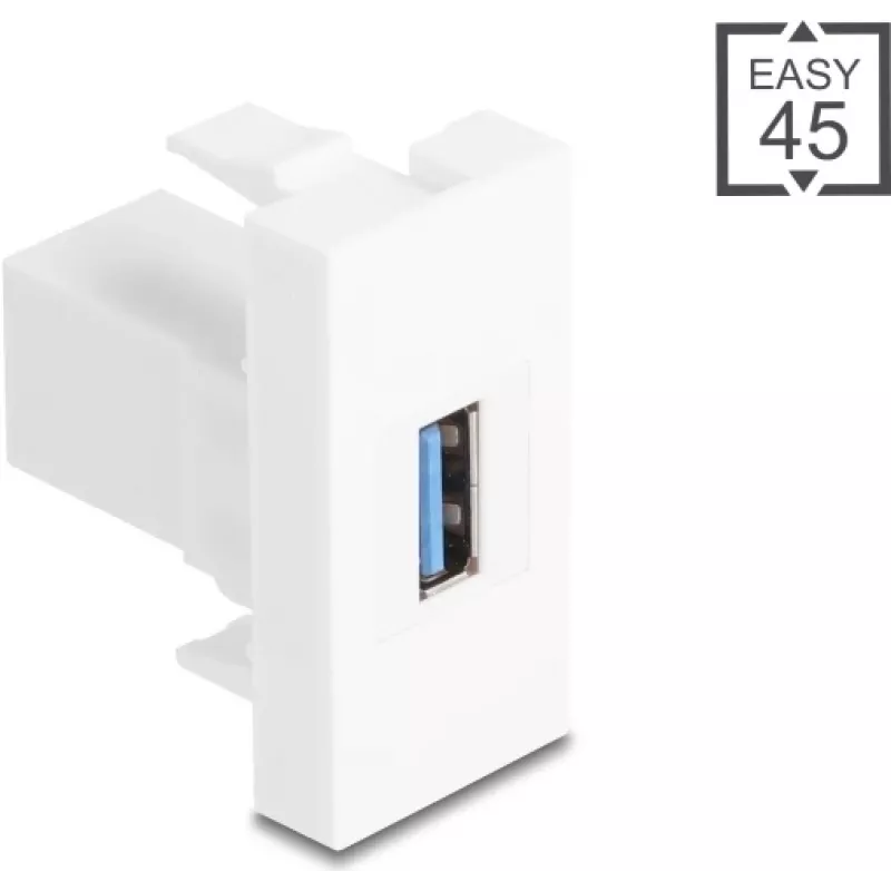 USB Type-A 5 Gbps modulis DELOCK Easy 45 — Type-A BU į Type-A, 5 Gbps