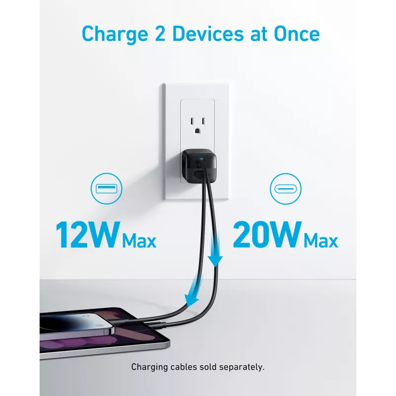 Įkroviklis Anker 323 Universal Juoda AC Indoor