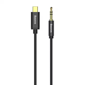 Baseus Yiven garso kabelis USB-C į 3,5 mm mini lizdą, 1,2 m (juodas)