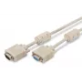 VGA monitoriaus ilginimo kabelis DIGITUS AK-310203-030-E — 3 m, VGA (D-Sub) į VGA (D-Sub), 3Coax+7 laidų, smėlio spalvos