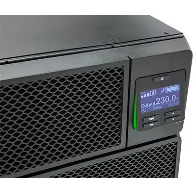 APC Smart-UPS On-Line, 5kVA, Rackmount 3U, 230V, 6x C13+4x C19 IEC lizdai, tinklo plokštė+SmartSlot, prailgintas veikimo laikas, su bėgeliais, Marine
