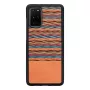 man and wood telefono dėklas Samsung Galaxy S20+ — rudas languotas su juodu apvadu